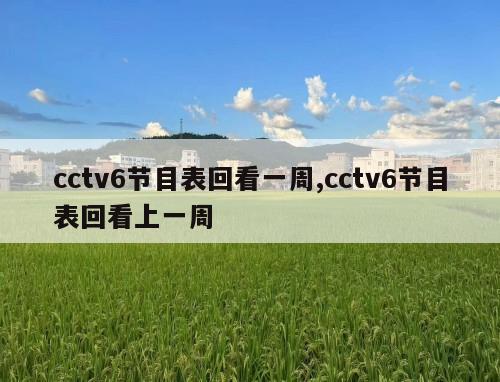 cctv6节目表回看一周,cctv6节目表回看上一周